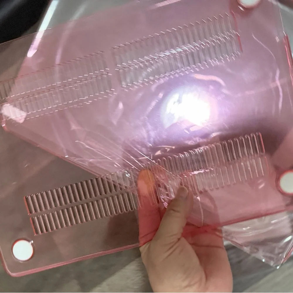Clear Pink MacBook Shell Case